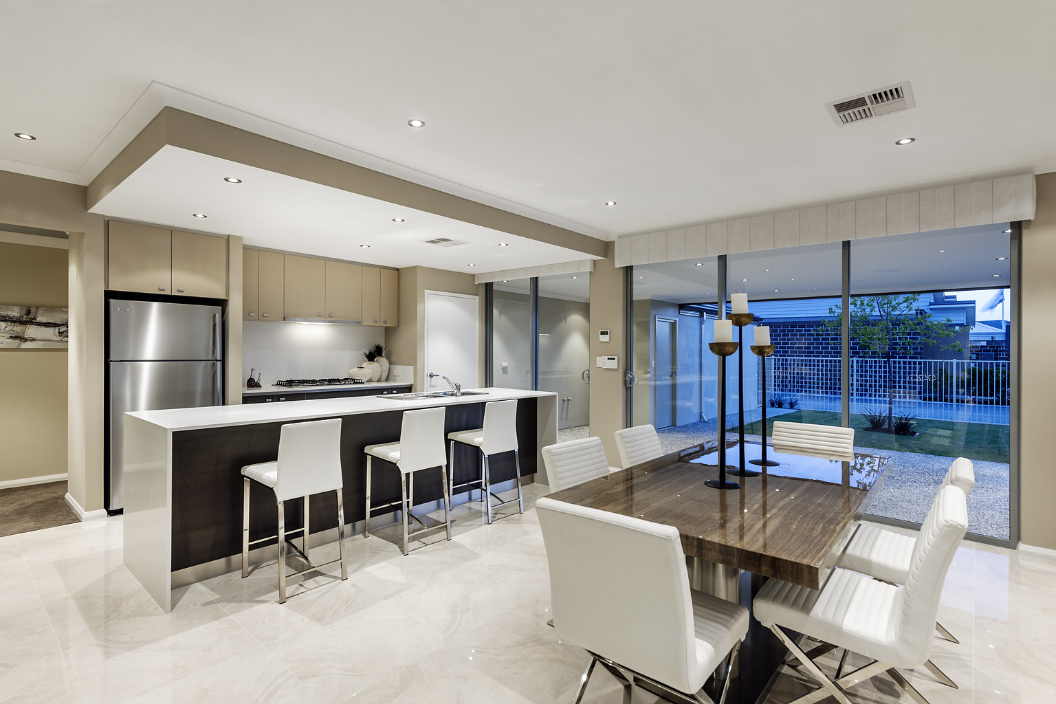 Modern kitchen and dining area in a Perth home