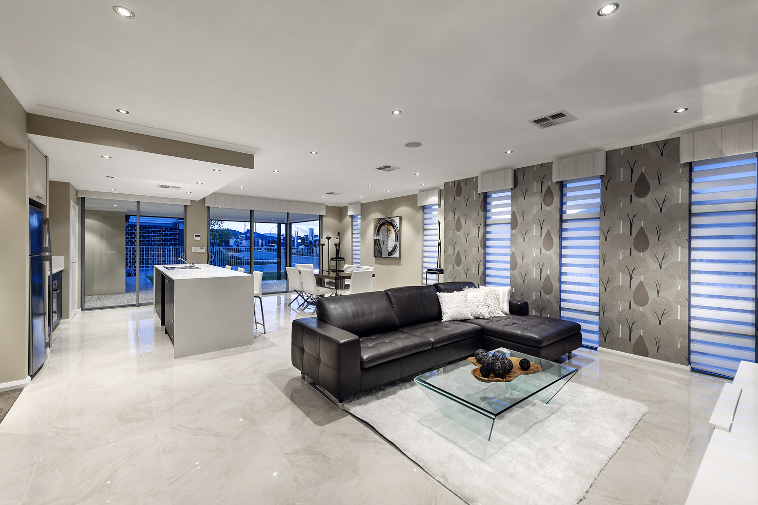 Kitchen and living area in a Perth home