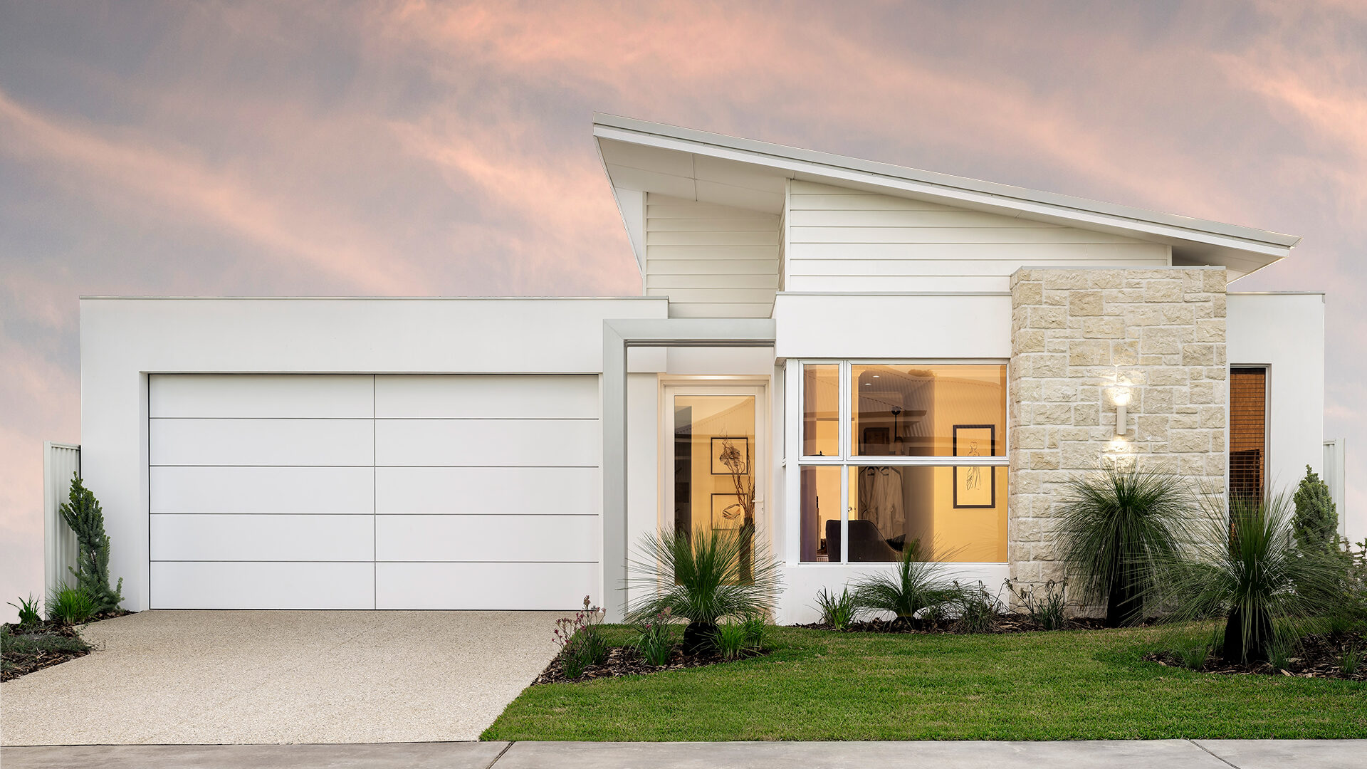 Modern home facade - house and land package Perth